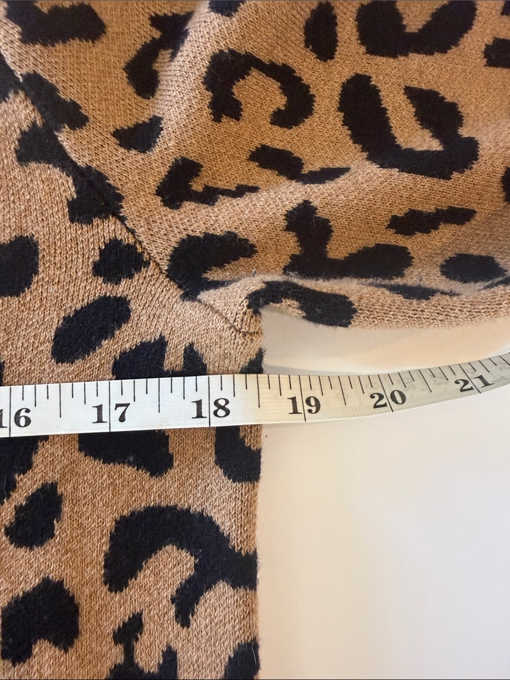 J. Crew Camel/Black Leopard Print Sweater Dress Size Medium - Picture 7 of 12